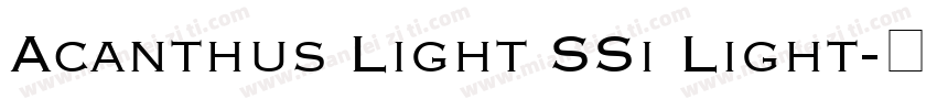 Acanthus Light SSi Light字体转换